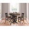 International Concepts 36 in. Solid Wood Round Extension Dining Table with 4 Counter Height Stools in Hickory/Washed Coal K45-36RXT-23B-S102-4 - alternate 3